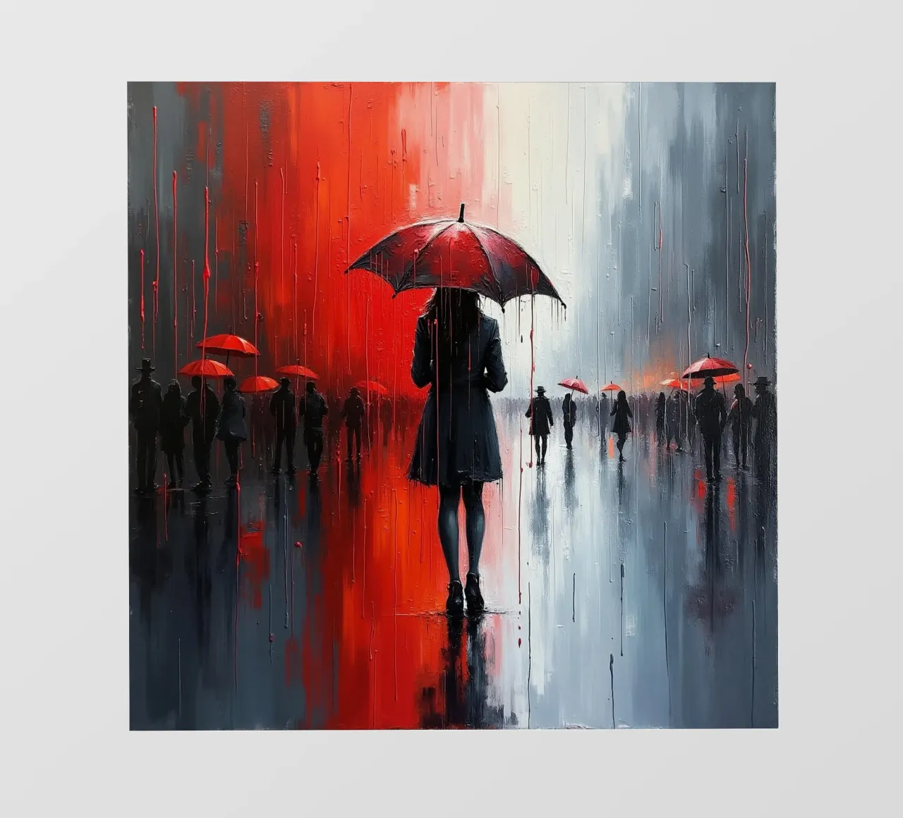 Walk in the rain_ombrello rosso_2 telo in pvc da Fantasie & Mystikwelten by LK