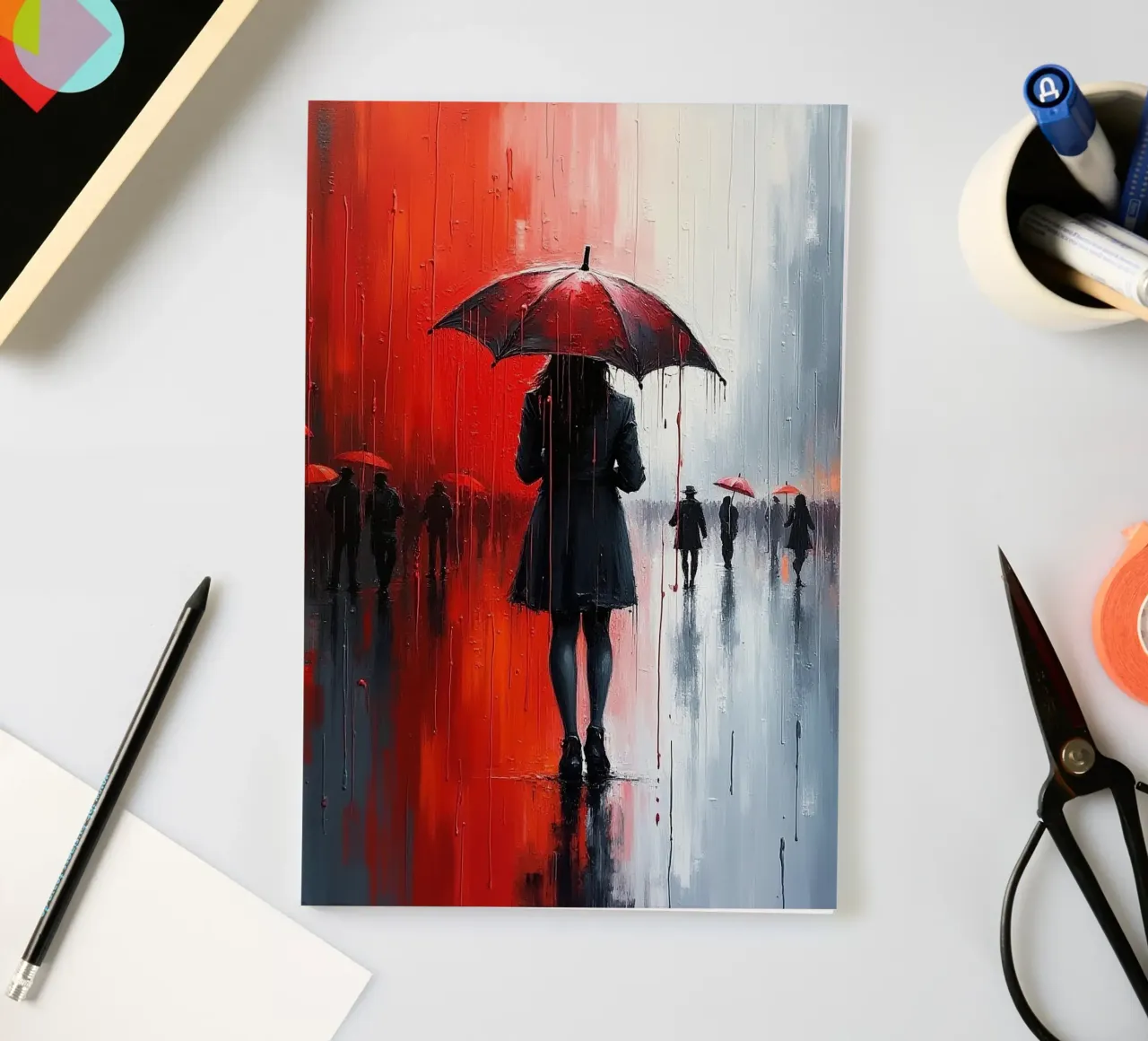 Walk in the rain_ombrello rosso_2 diario da Fantasie & Mystikwelten by LK