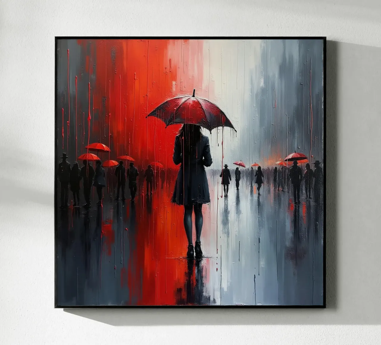 Walk in the rain_ombrello rosso_2 plexiglass da Fantasie & Mystikwelten by LK