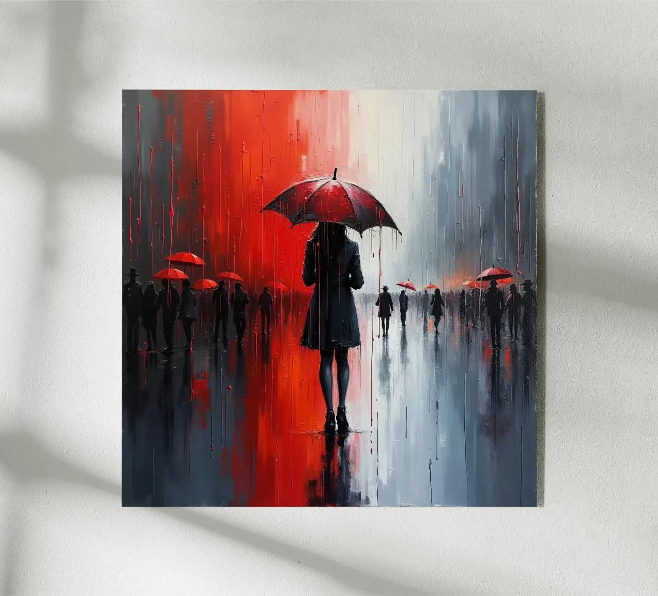 Walk in the rain_ombrello rosso_2 plexiglass da Fantasie & Mystikwelten by LK