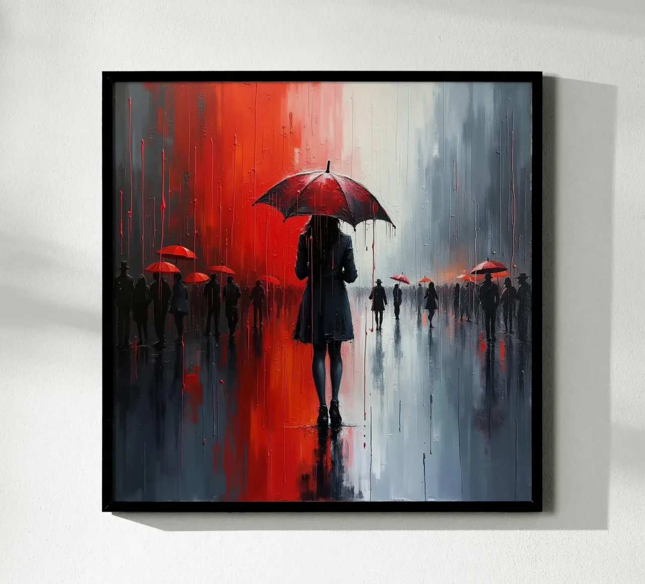 Walk in the rain_ombrello rosso_2 carta hahnemühle da Fantasie & Mystikwelten by LK