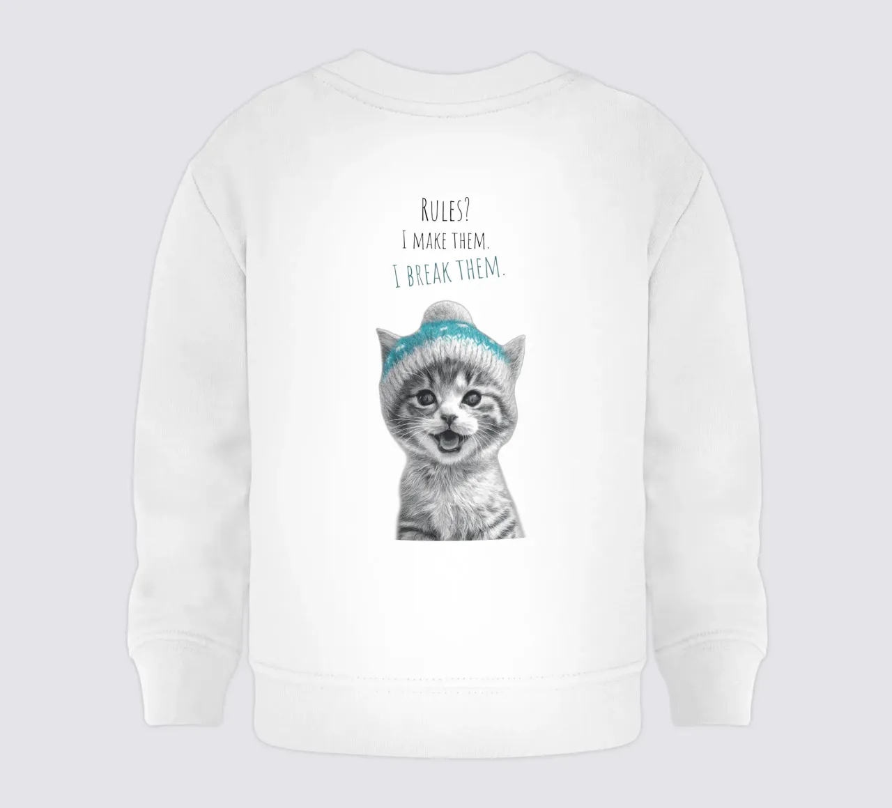 Gatto cool - tasso impertinente felpa neonato da Melanie Viola