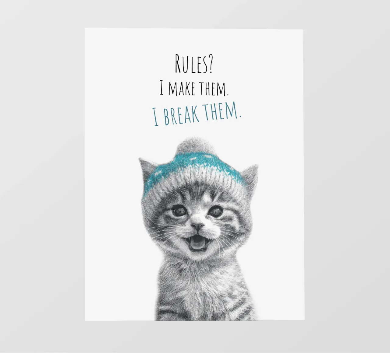 Gatto cool - tasso impertinente telo in pvc da Melanie Viola