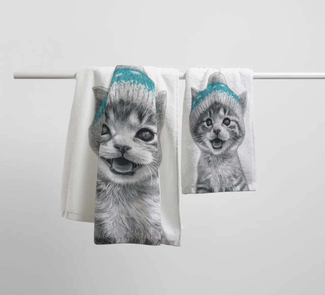 Gatto cool - tasso impertinente asciugamano da bagno da Melanie Viola