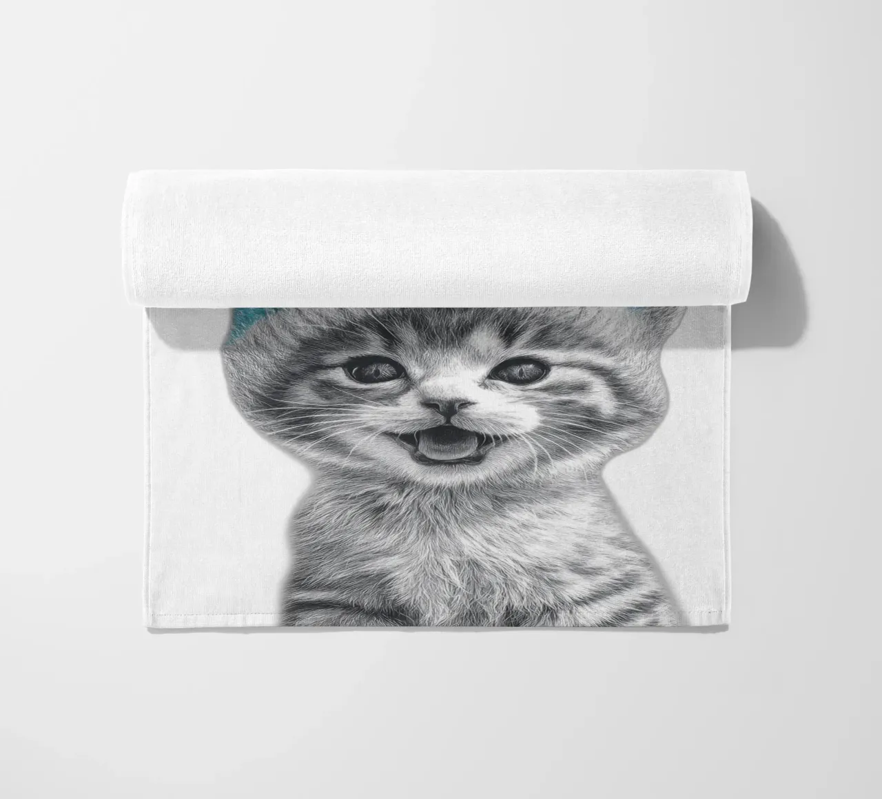 Gatto cool - tasso impertinente telo mare da Melanie Viola
