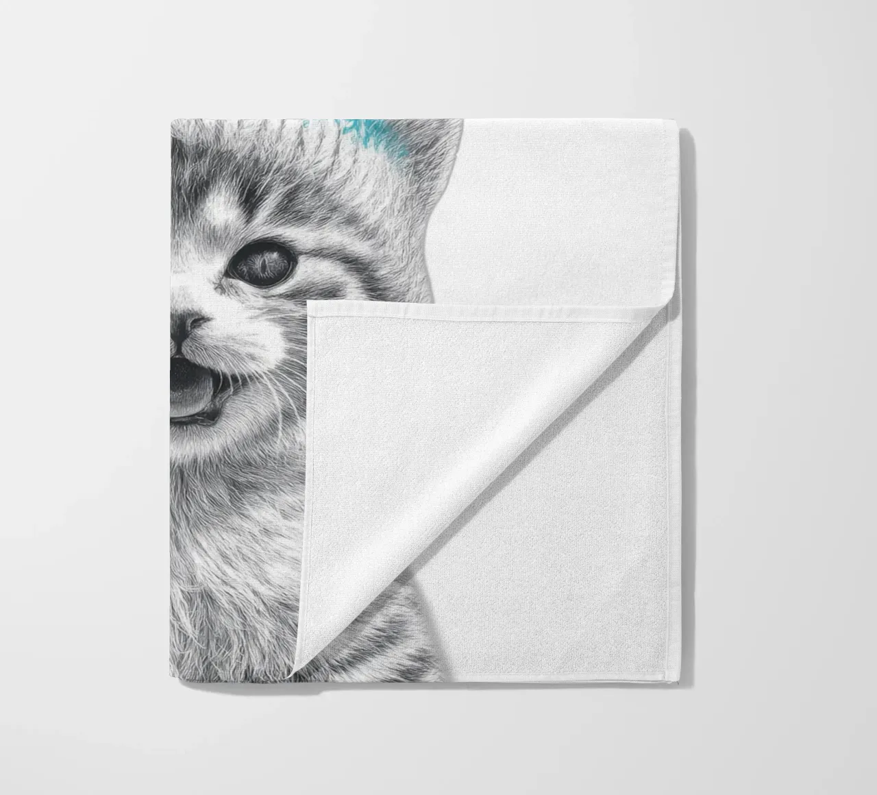 Gatto cool - tasso impertinente telo mare da Melanie Viola