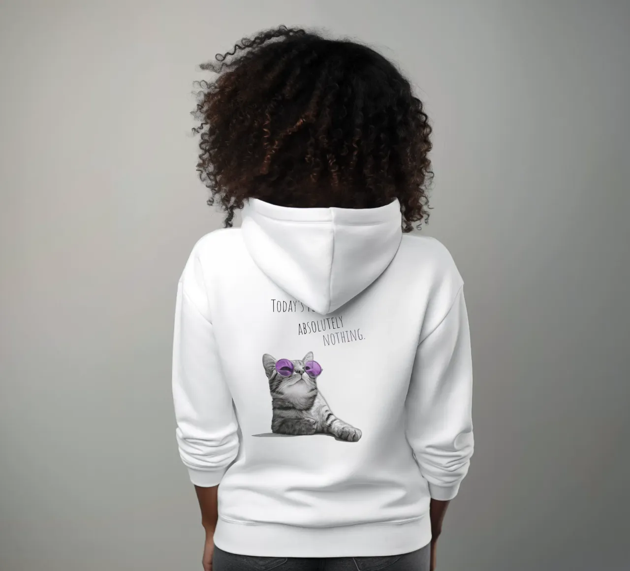 Gatto freddo - non fa niente felpa con cappuccio da Melanie Viola