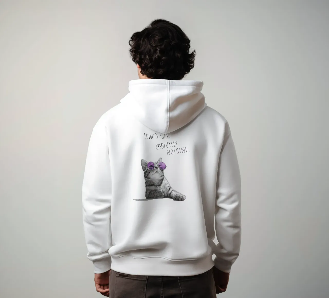 Gatto freddo - non fa niente felpa con cappuccio da Melanie Viola