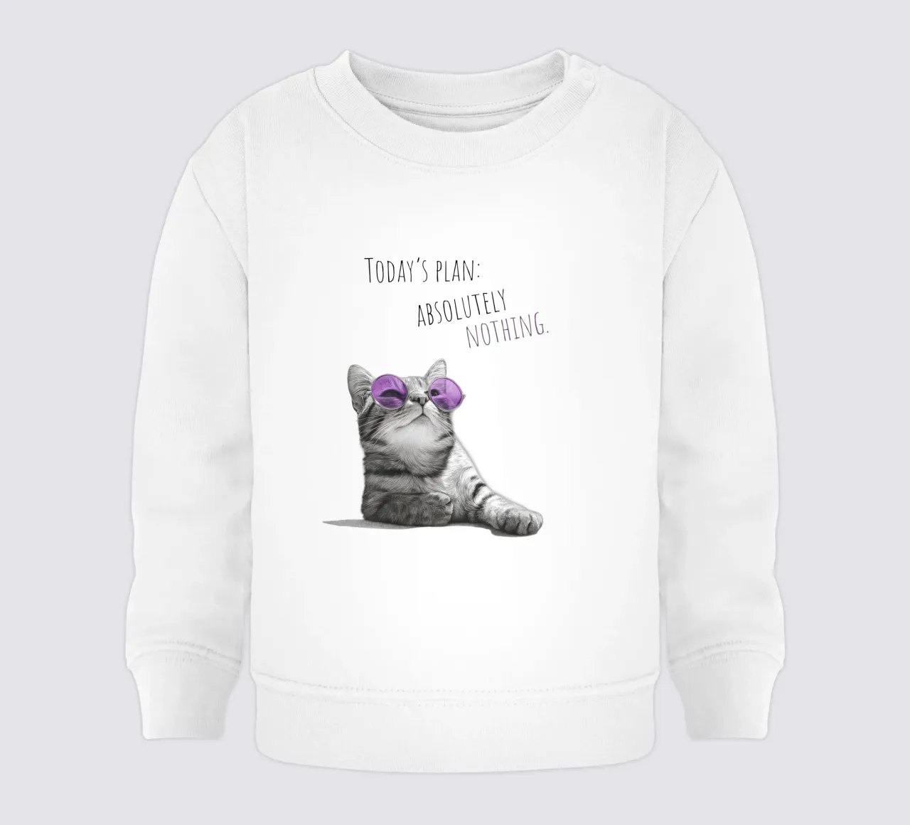 Gatto freddo - non fa niente felpa neonato da Melanie Viola