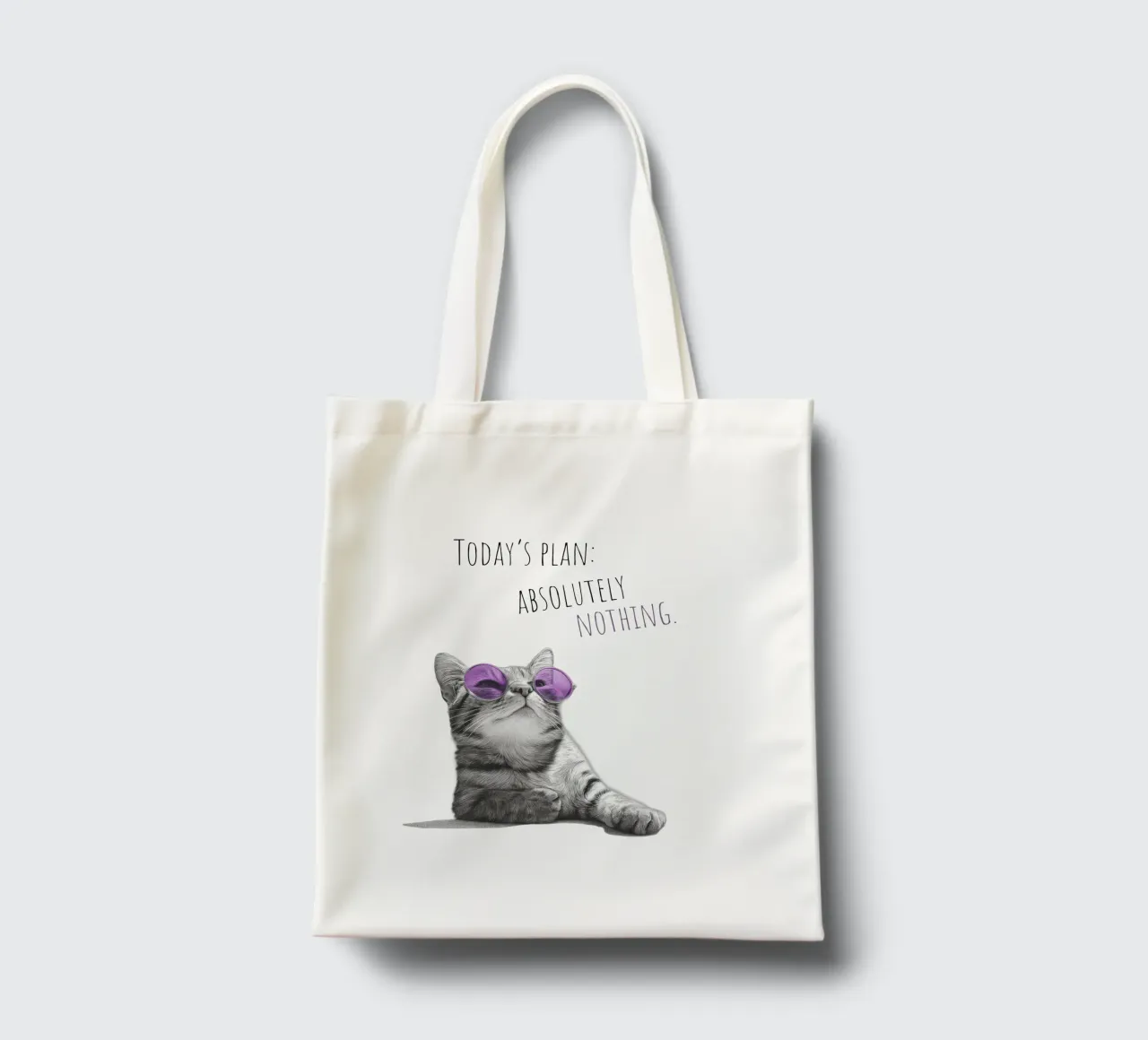 Gatto freddo - non fa niente borsa in juta da Melanie Viola