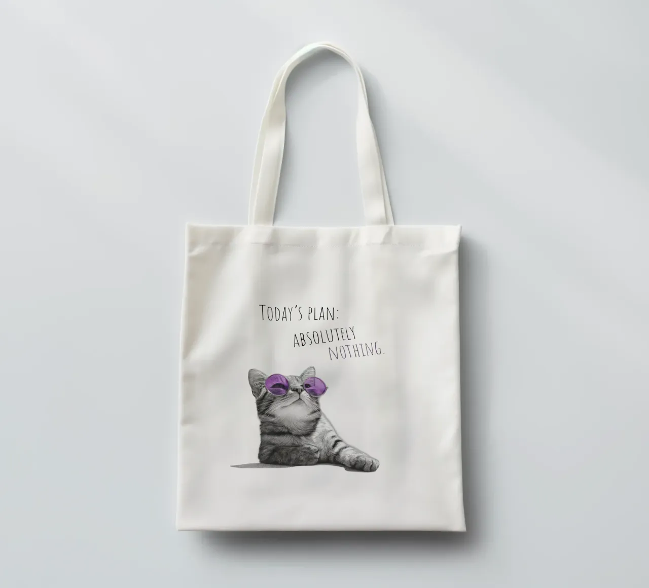 Gatto freddo - non fa niente borsa in juta da Melanie Viola