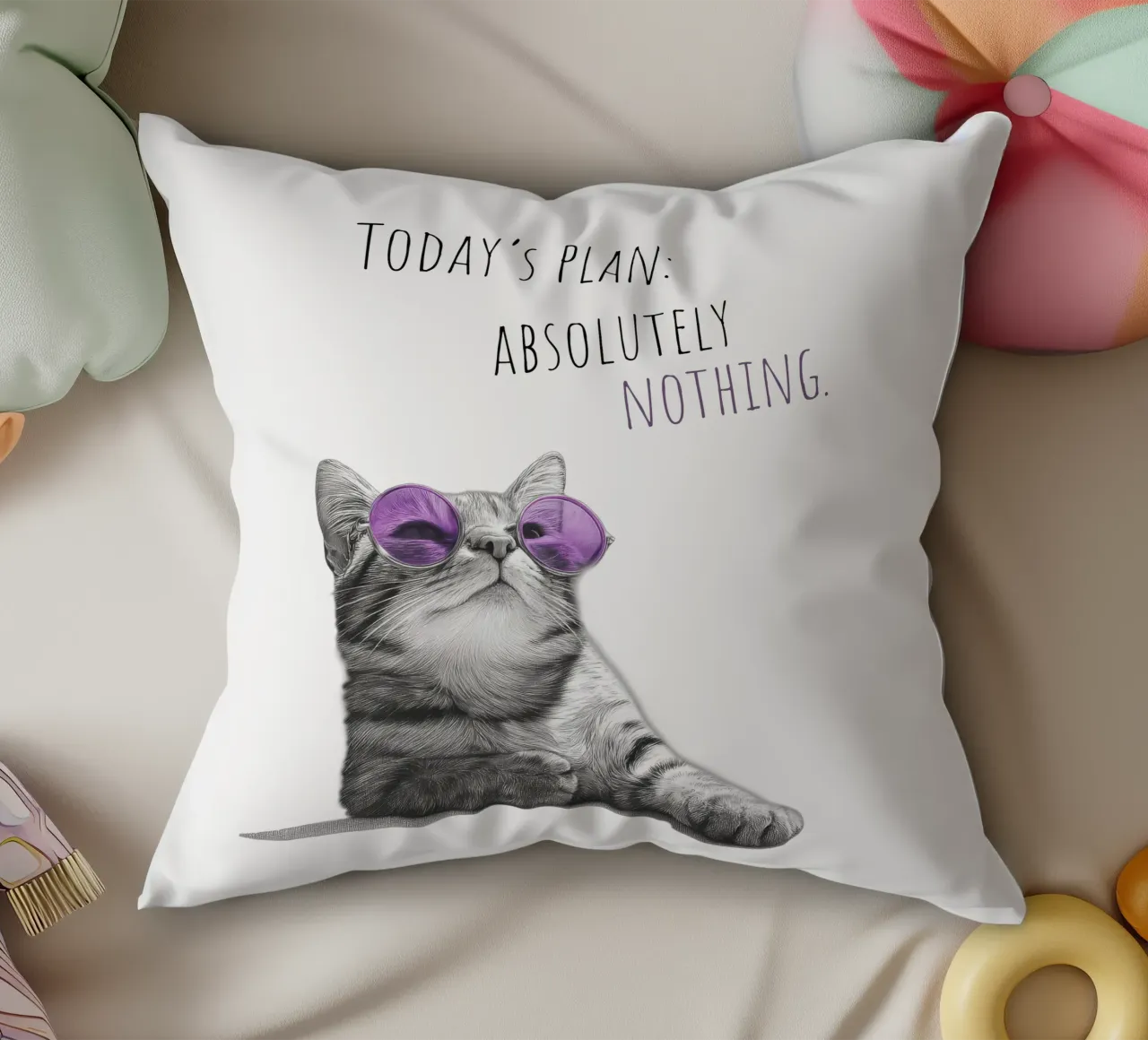 Gatto freddo - non fa niente cuscino da Melanie Viola