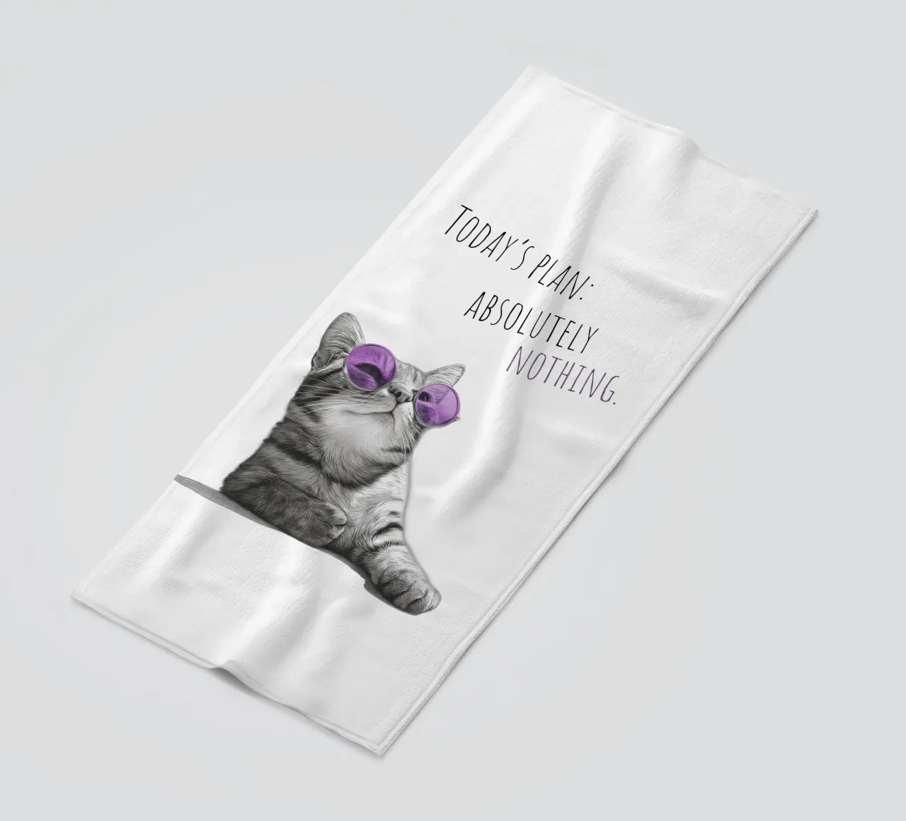 Gatto freddo - non fa niente telo mare da Melanie Viola