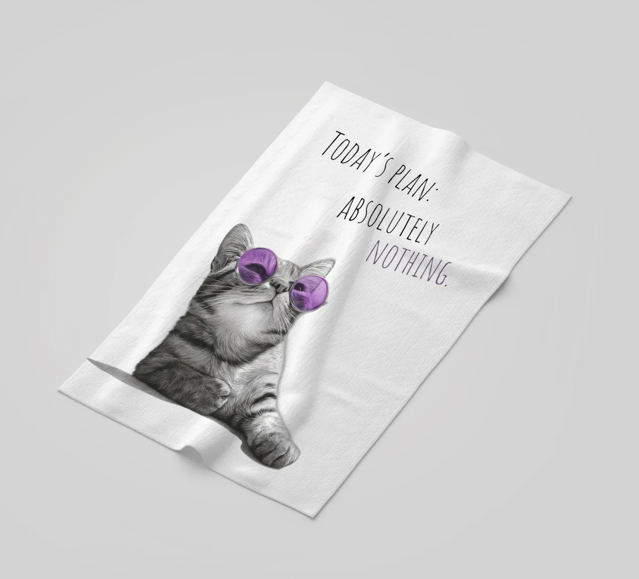 Gatto freddo - non fa niente telo mare da Melanie Viola