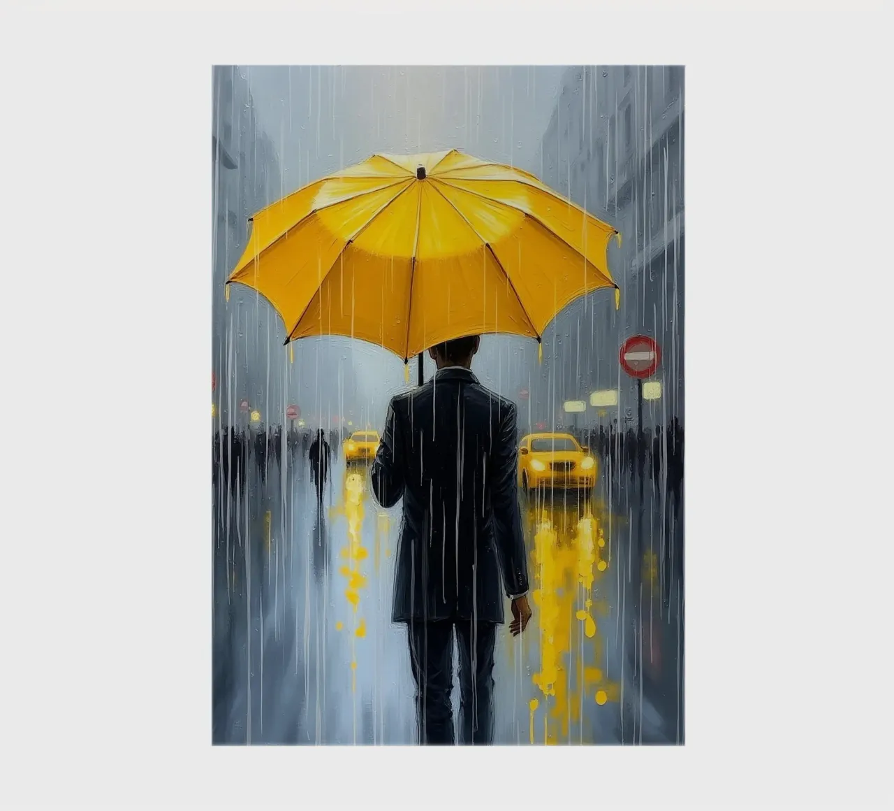 Promenade sous la pluie_parapluie jaune_2 carnet de notes de Fantasie & Mystikwelten by LK