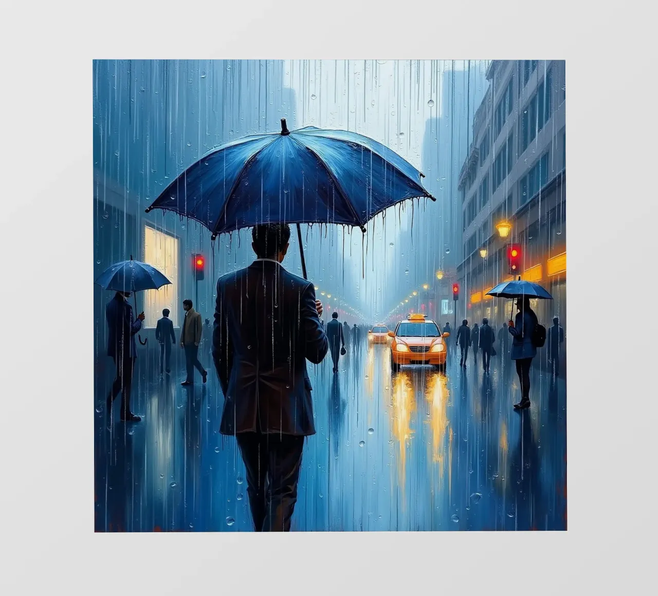 Walk in the rain_ombrello blu_1 telo in pvc da Fantasie & Mystikwelten by LK