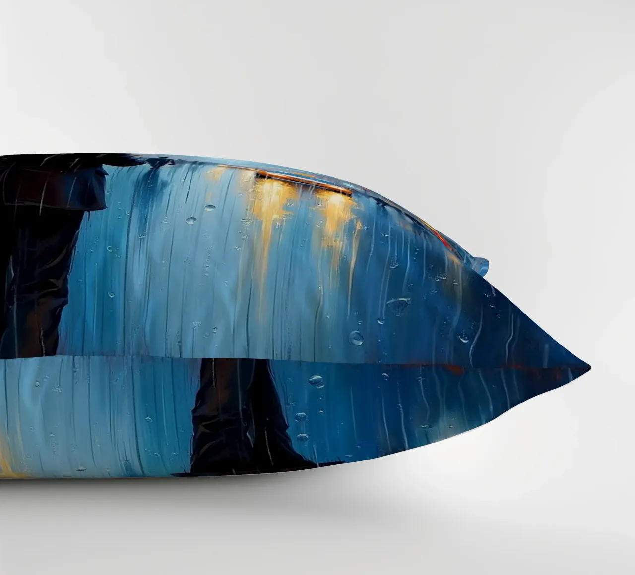 Walk in the rain_ombrello blu_1 cuscino da Fantasie & Mystikwelten by LK