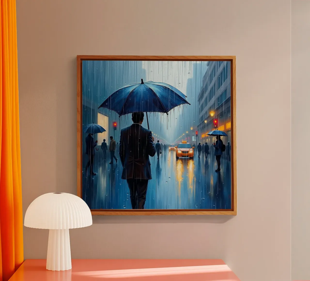Walk in the rain_ombrello blu_1 plexiglass da Fantasie & Mystikwelten by LK