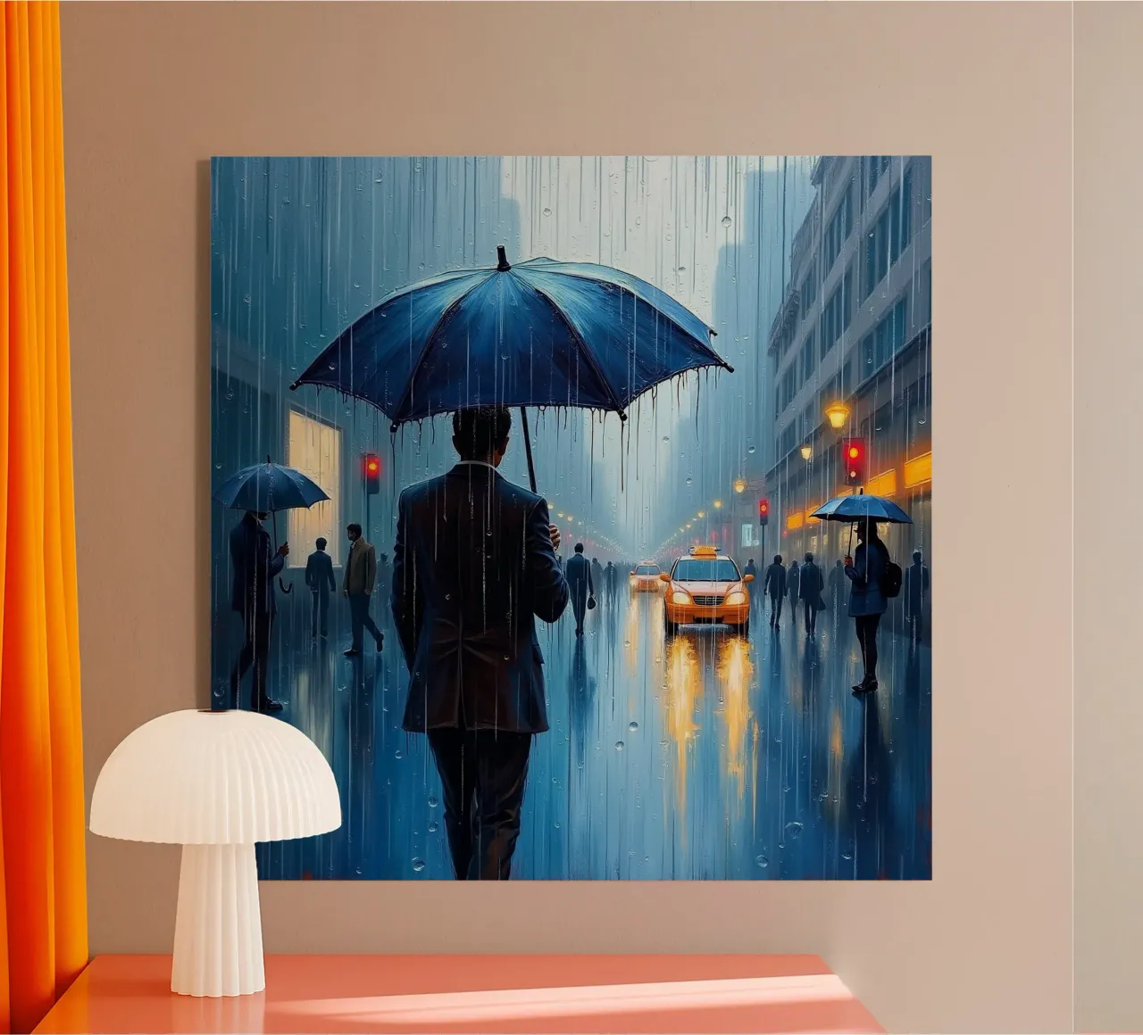 Walk in the rain_ombrello blu_1 plexiglass da Fantasie & Mystikwelten by LK