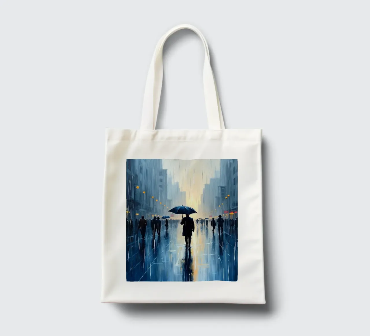 Walk in the rain_ombrello blu_2 borsa in juta da Fantasie & Mystikwelten by LK