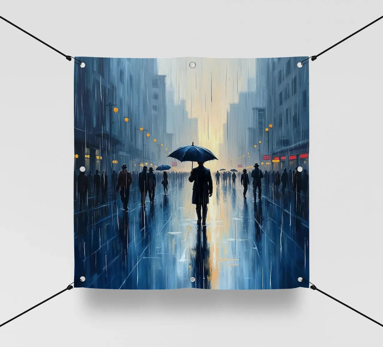Walk in the rain_ombrello blu_2 telo in pvc da Fantasie & Mystikwelten by LK
