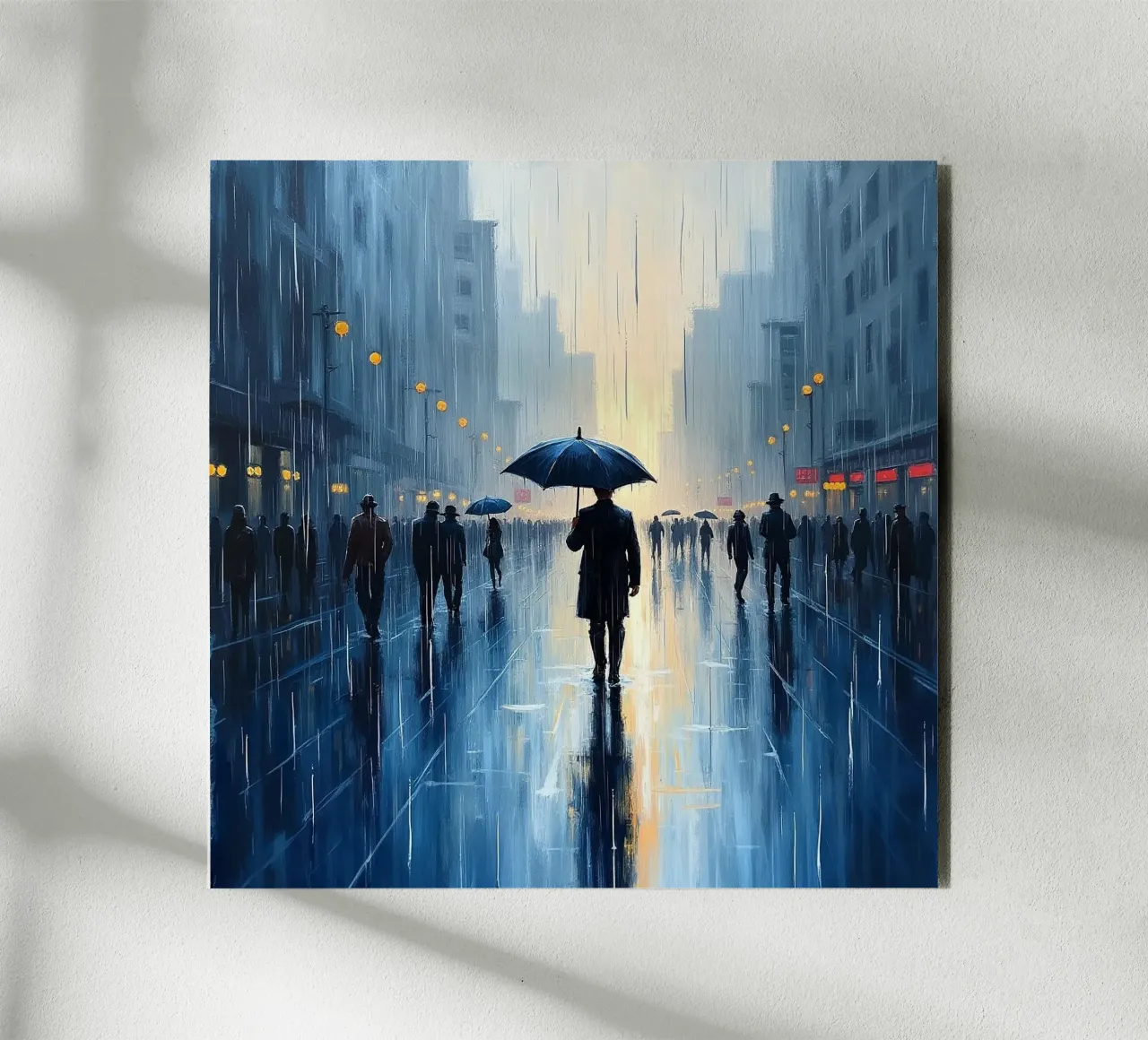 Walk in the rain_ombrello blu_2 alluminio dibond da Fantasie & Mystikwelten by LK
