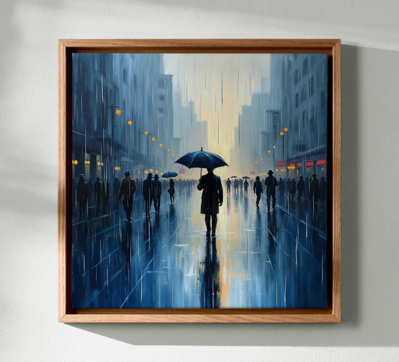 Walk in the rain_ombrello blu_2 tela da Fantasie & Mystikwelten by LK