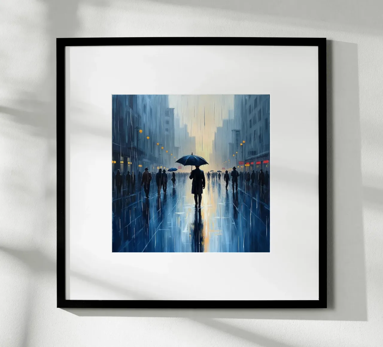 Walk in the rain_ombrello blu_2 poster da Fantasie & Mystikwelten by LK