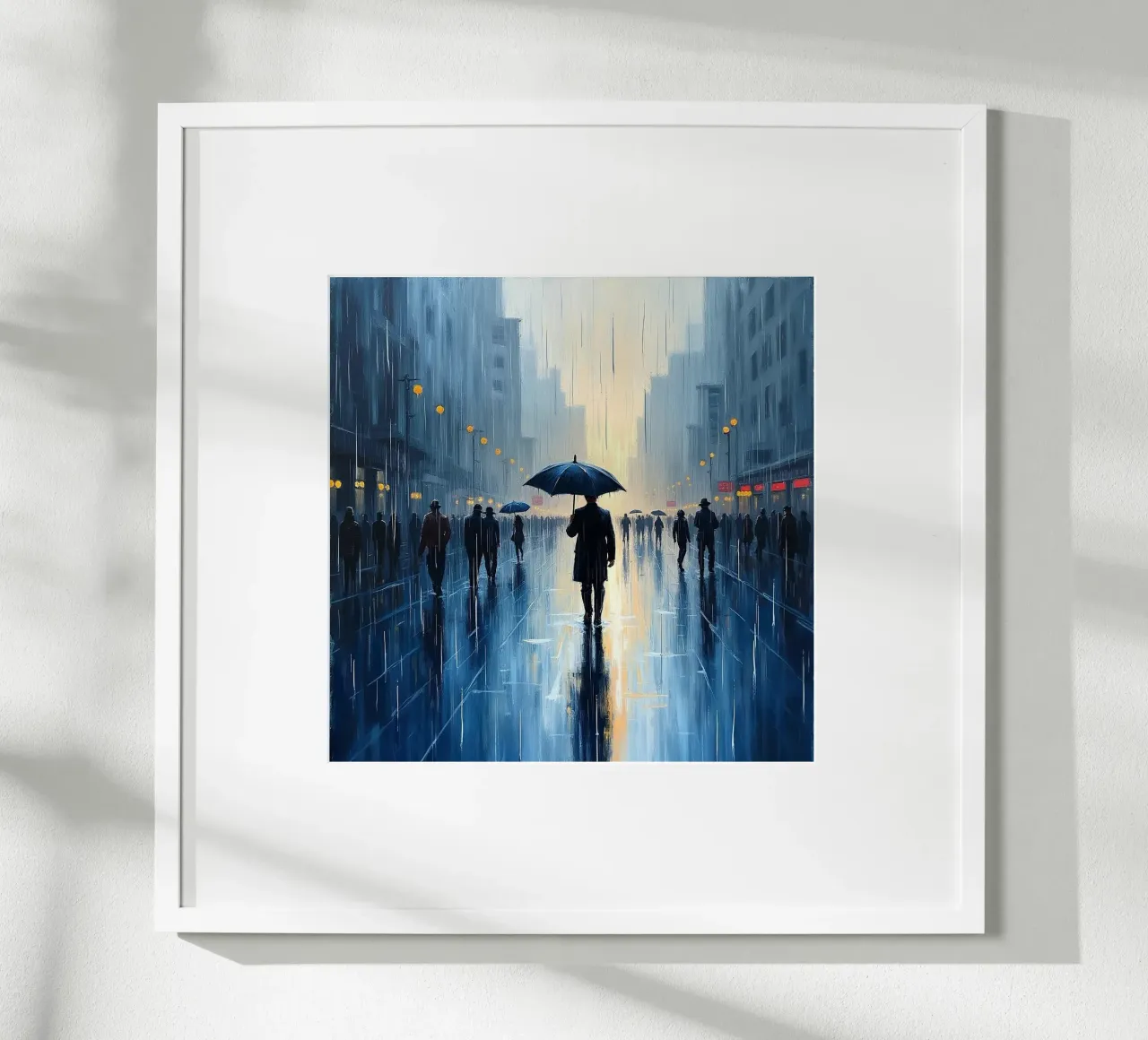 Walk in the rain_ombrello blu_2 poster da Fantasie & Mystikwelten by LK