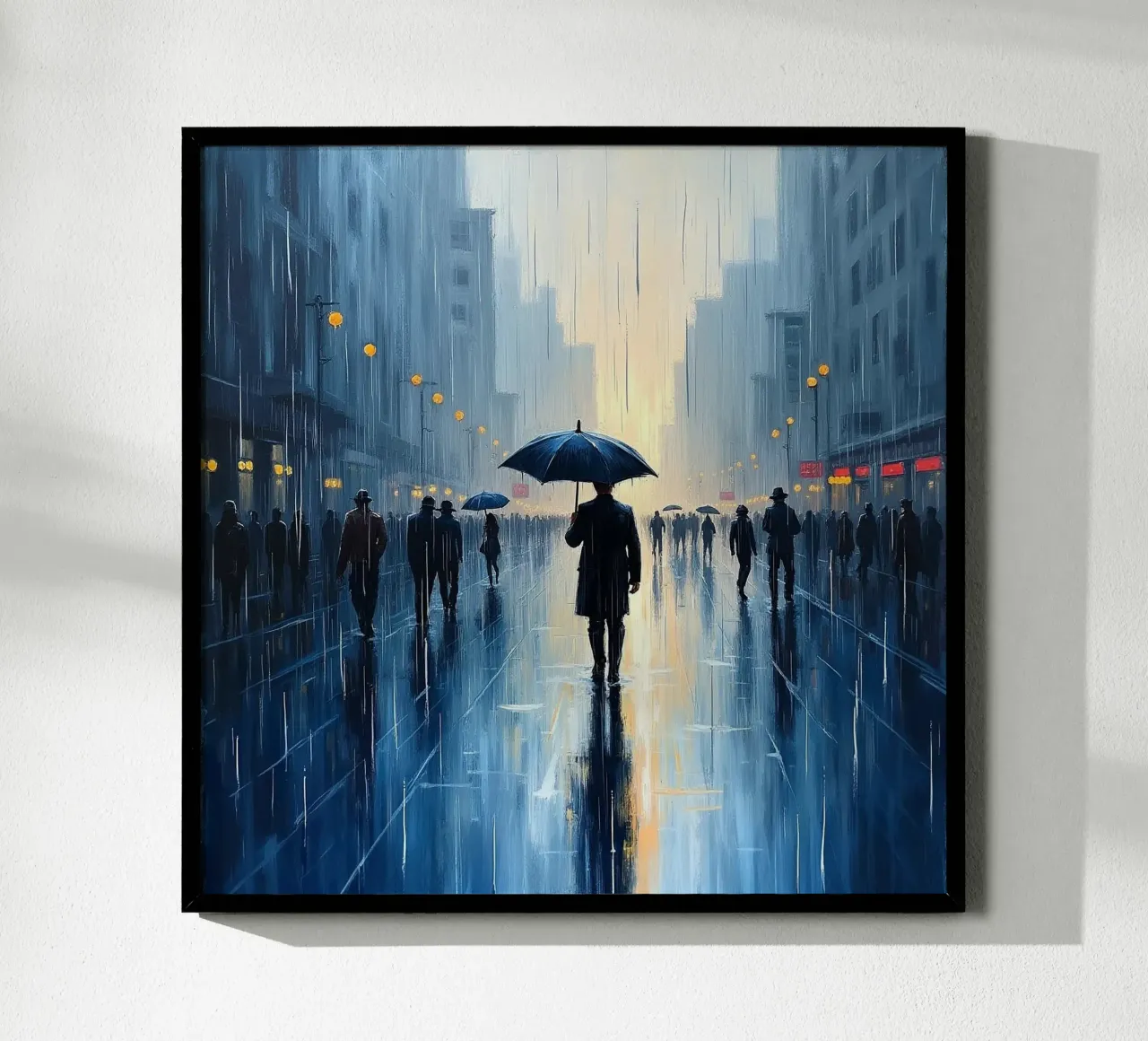 Walk in the rain_ombrello blu_2 poster da Fantasie & Mystikwelten by LK