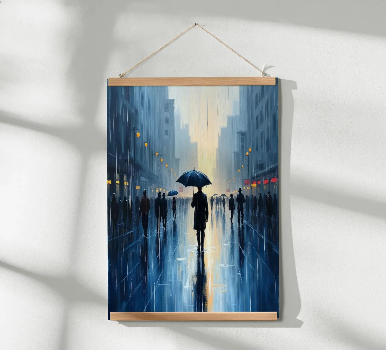 Walk in the rain_ombrello blu_2 poster da Fantasie & Mystikwelten by LK