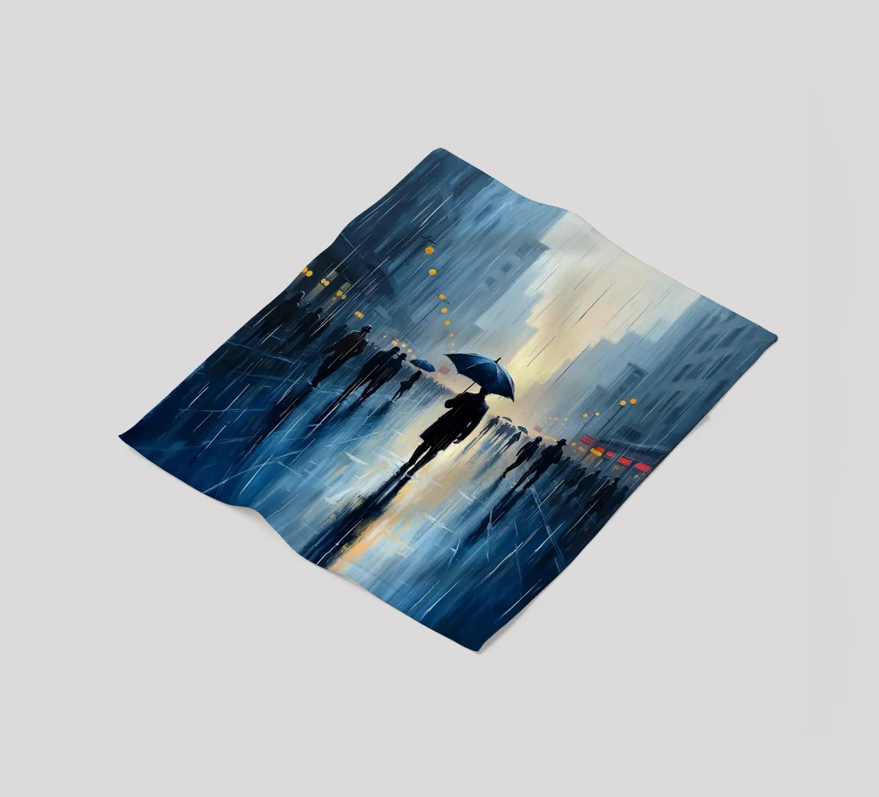 Walk in the rain_ombrello blu_2 coperta in pile da Fantasie & Mystikwelten by LK