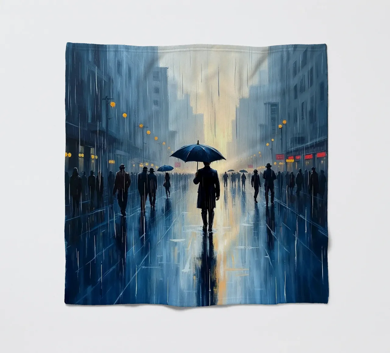 Walk in the rain_ombrello blu_2 coperta in pile da Fantasie & Mystikwelten by LK
