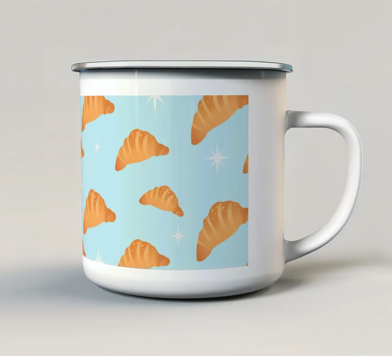 Croissant tazza in smalto da PetrArts
