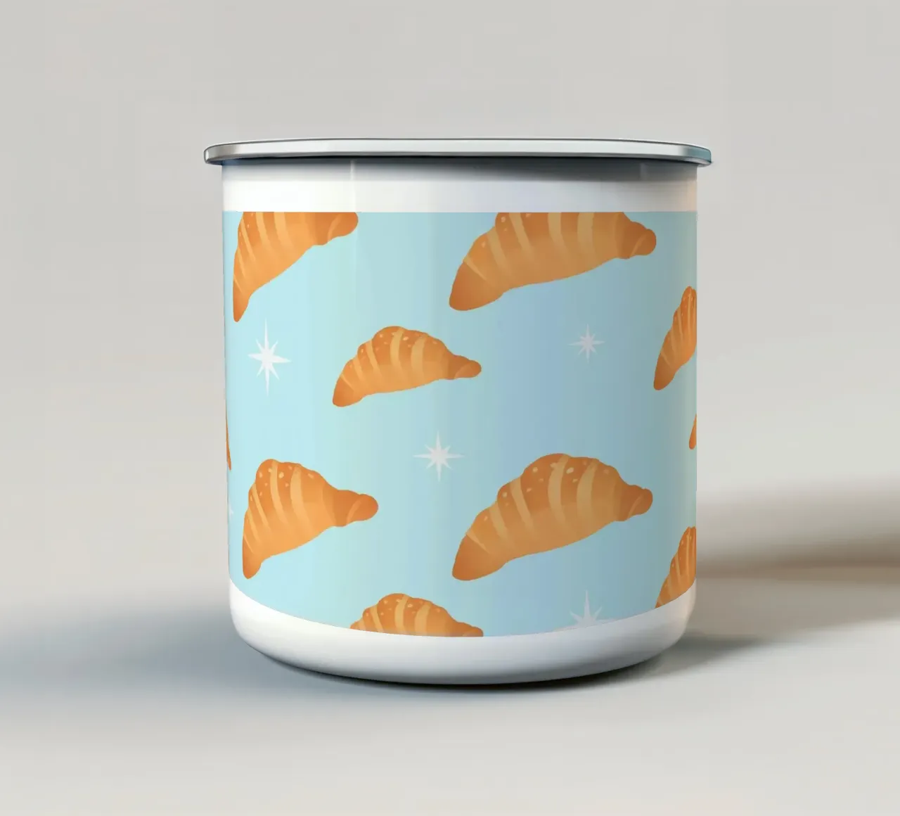 Croissant tazza in smalto da PetrArts