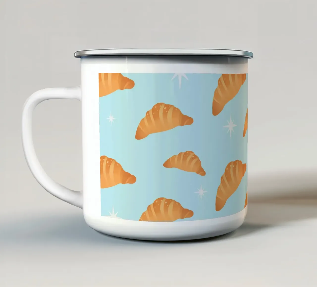 Croissant tazza in smalto da PetrArts
