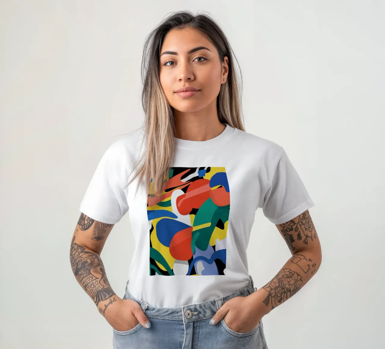 Collisione del colore primario t-shirt da Sun Riser