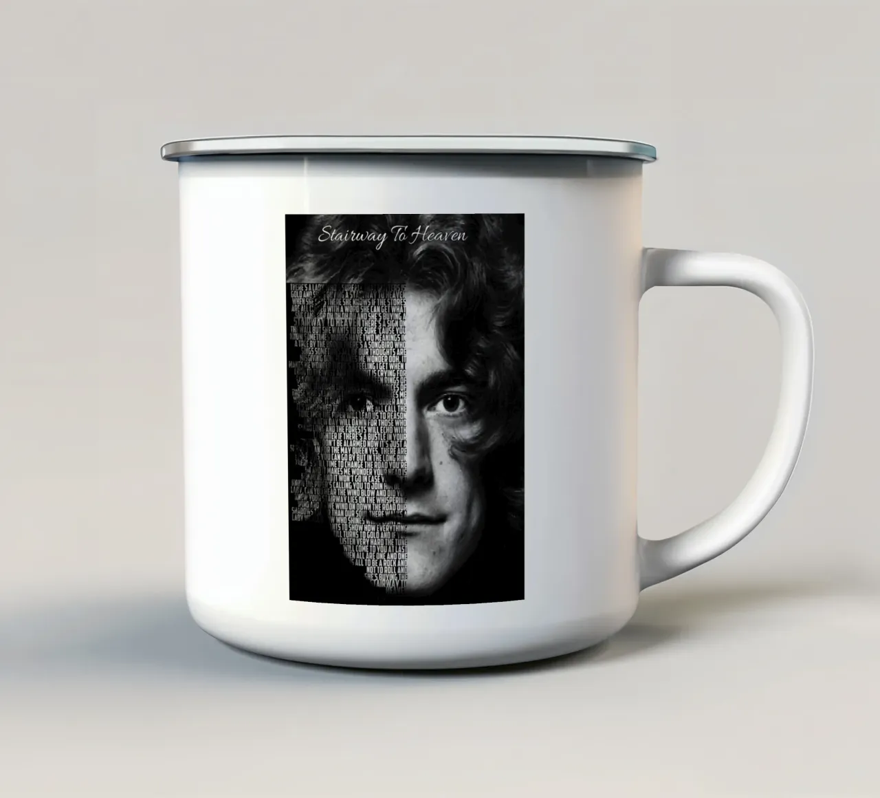 Stairway To Heaven (L'escalier vers le ciel) mug en émail de Gunawan Rb