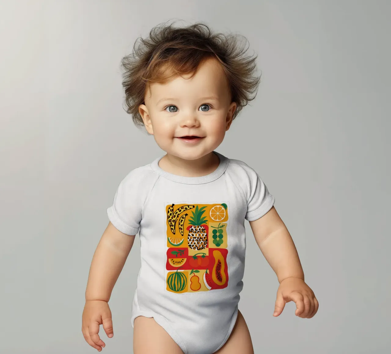 Misto di frutta tropicale body neonato maniche corte da Sun Riser