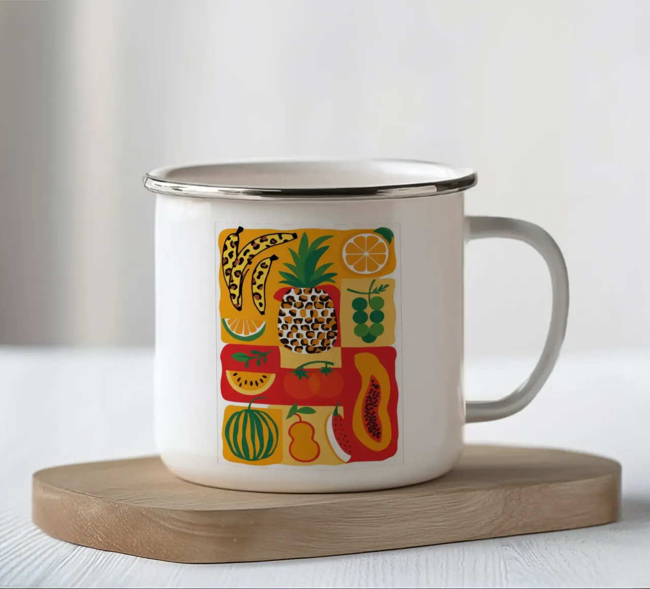 Misto di frutta tropicale tazza in smalto da Sun Riser