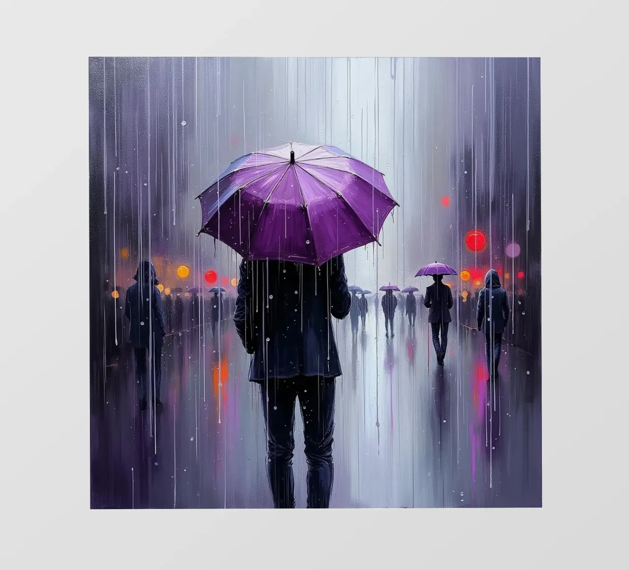 Camminare sotto la pioggia_ombrello viola_2 telo in pvc da Fantasie & Mystikwelten by LK