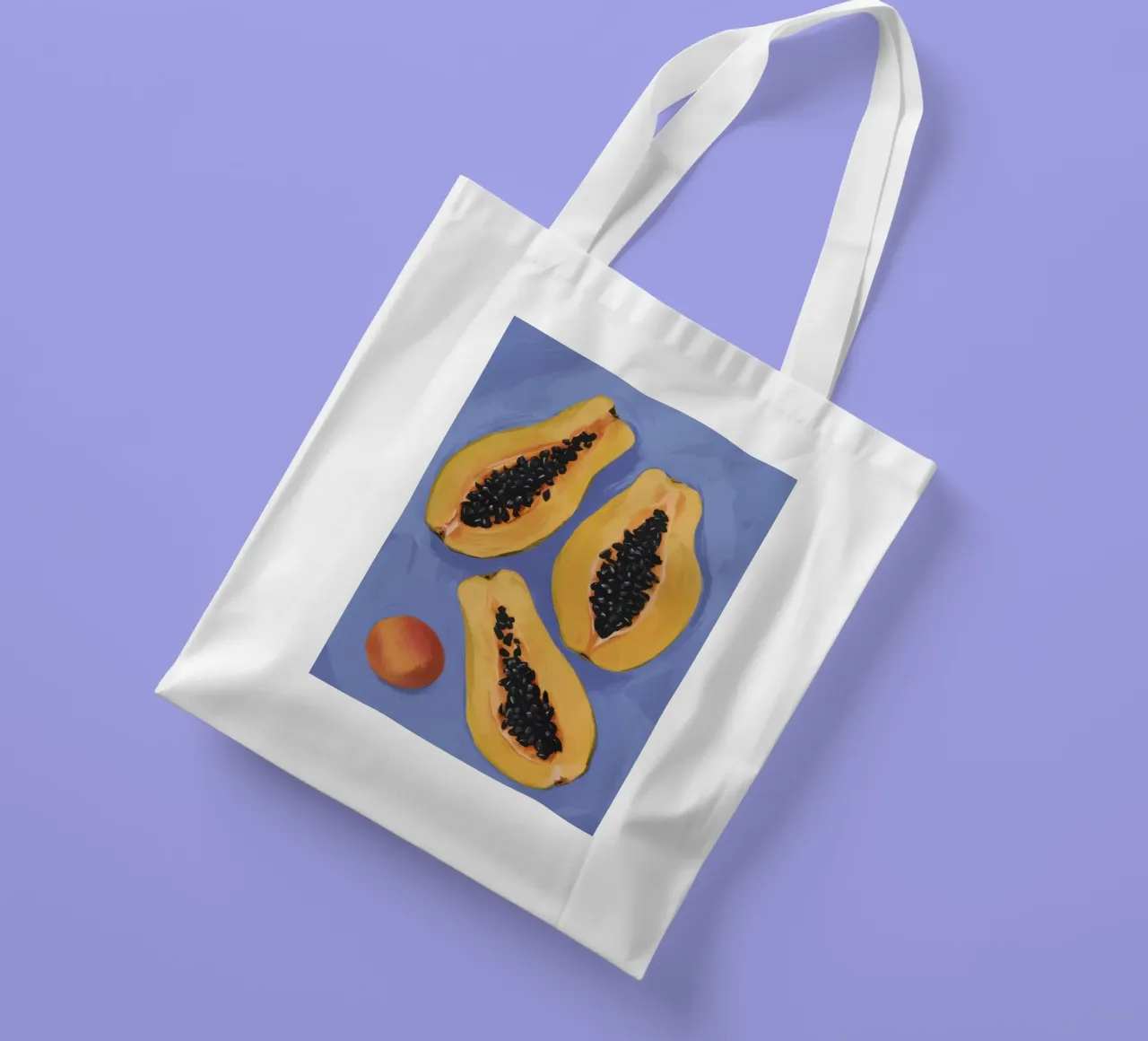 Semplicità del piatto di papaya borsa in juta da Sun Riser