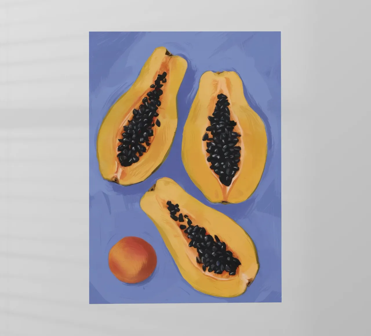 Semplicità del piatto di papaya pellicola backlit da Sun Riser