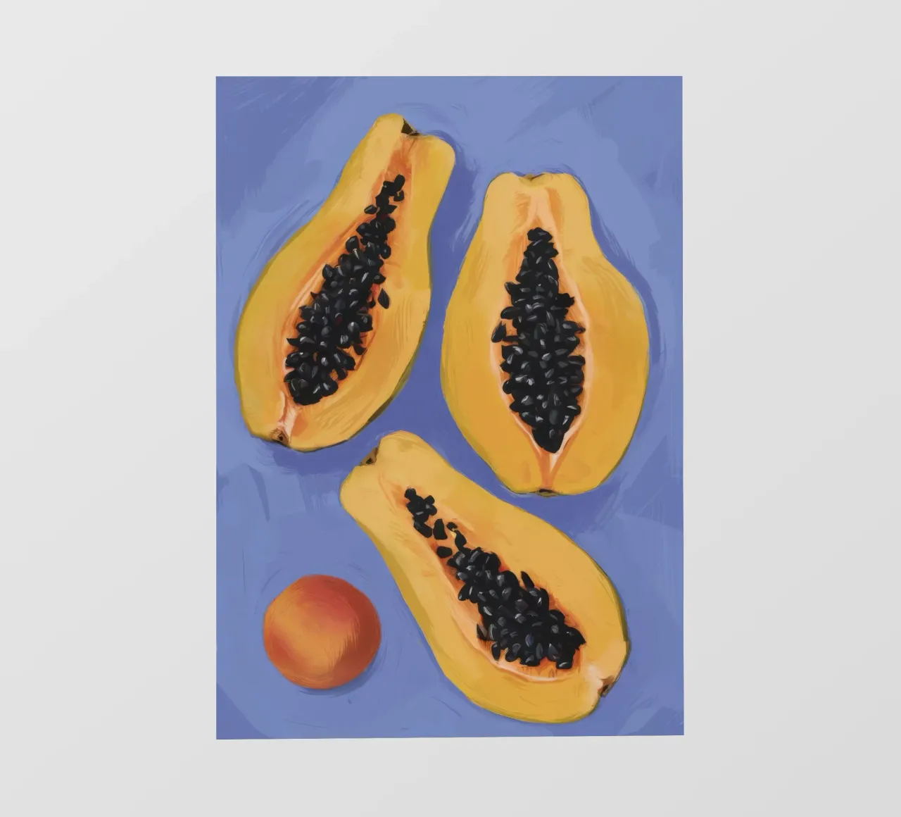 Semplicità del piatto di papaya pellicola backlit da Sun Riser