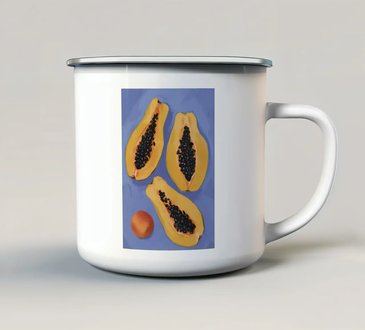 Semplicità del piatto di papaya tazza in smalto da Sun Riser