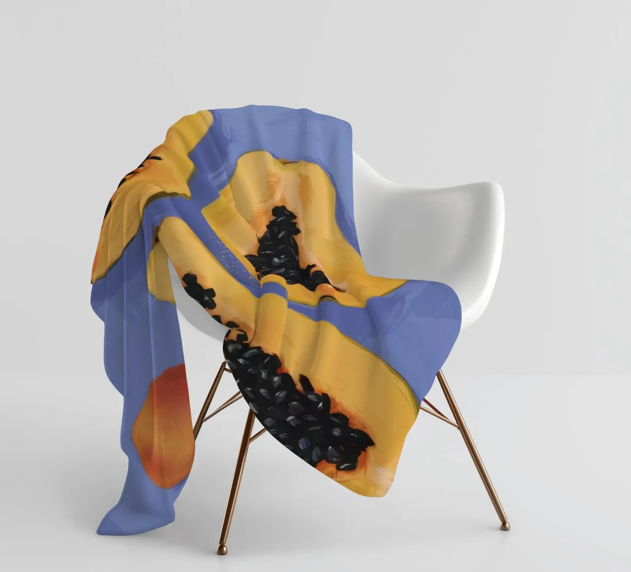Semplicità del piatto di papaya coperta in pile da Sun Riser