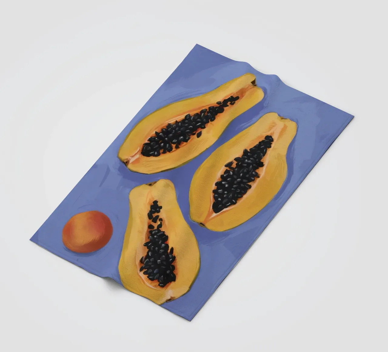 Semplicità del piatto di papaya coperta in pile da Sun Riser