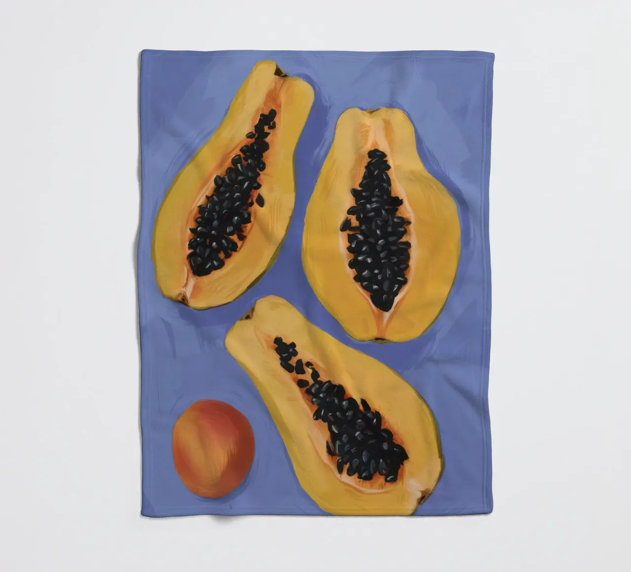 Semplicità del piatto di papaya coperta in pile da Sun Riser