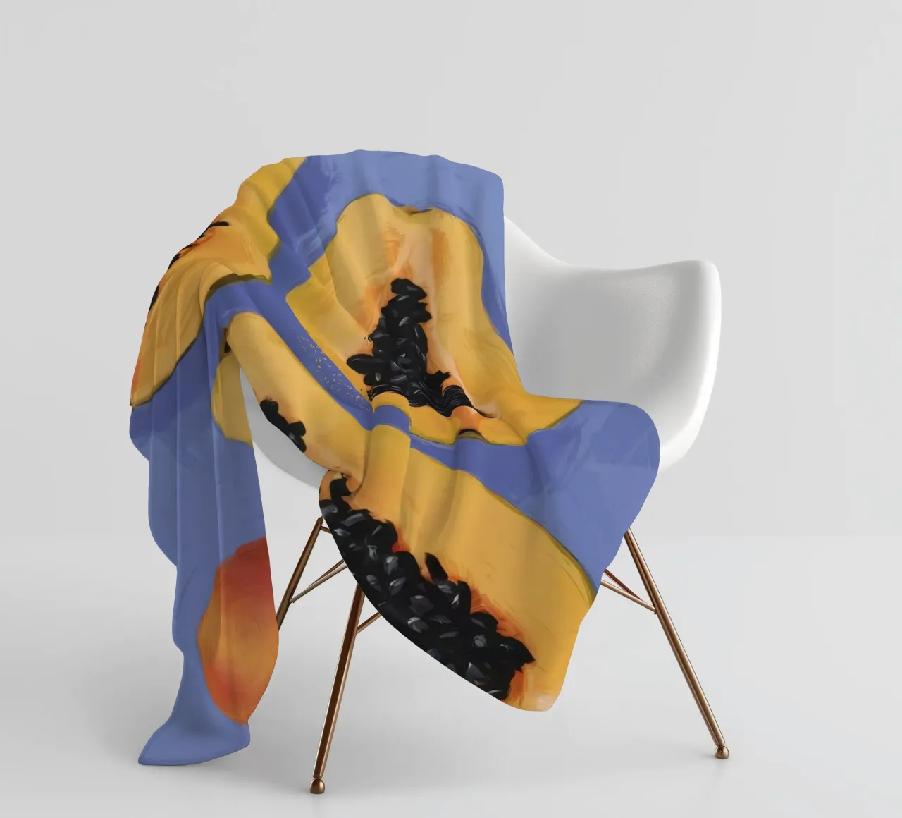 Semplicità del piatto di papaya coperta in pile da Sun Riser