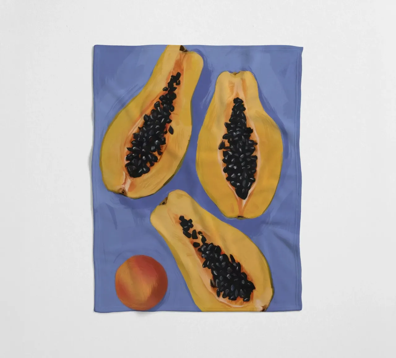 Semplicità del piatto di papaya coperta in pile da Sun Riser